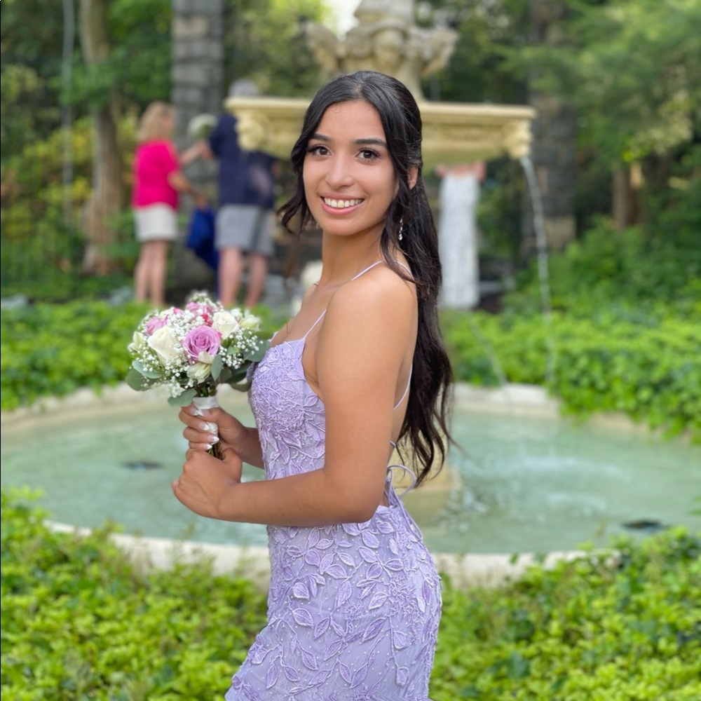 Amarra 20104 Lavender Backless Prom Dress